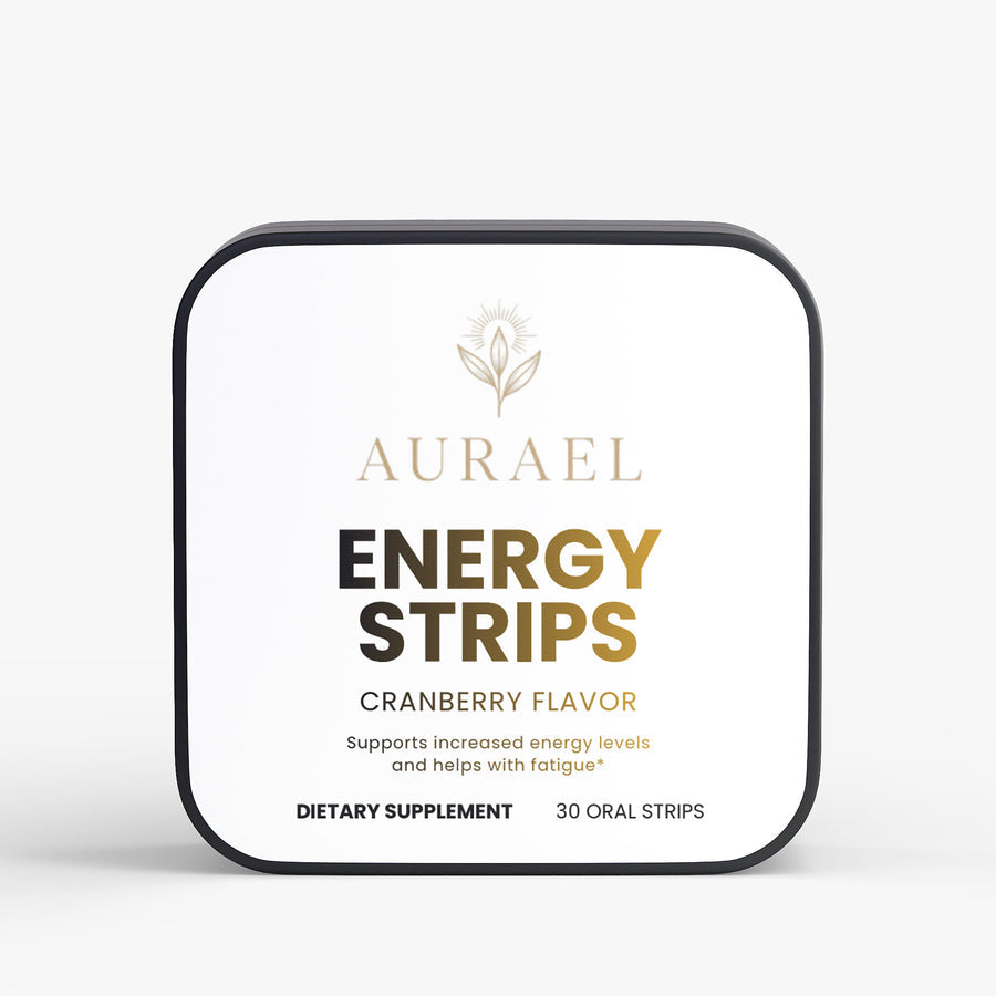 Aurael supplement bottle photographed on a clean product background